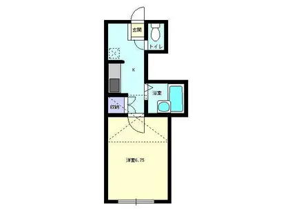 レオパレス川元開和町第二(1K/1階)の間取り写真