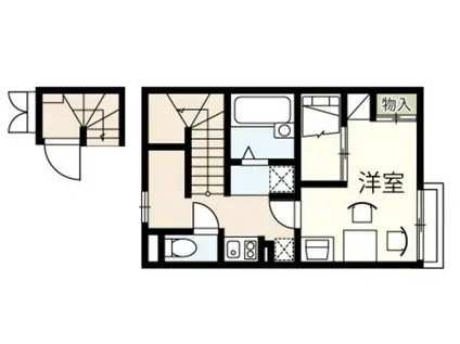 レオパレスオーブ(1K/2階)の間取り写真