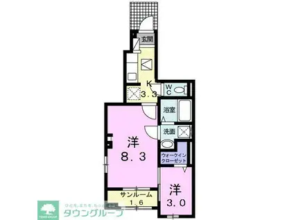 ベラ・ノッテ(2K/1階)の間取り写真