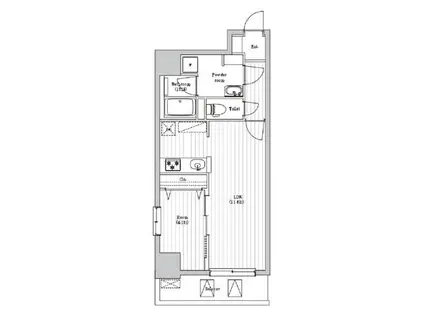 アーバンパーク日暮里(1LDK/2階)の間取り写真