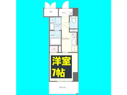 ヴェルドミール(1K/9階)の間取り写真