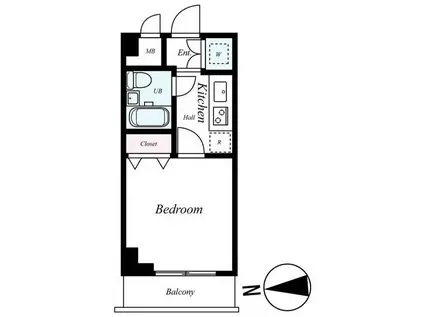 ルーブル大森II(1K/7階)の間取り写真