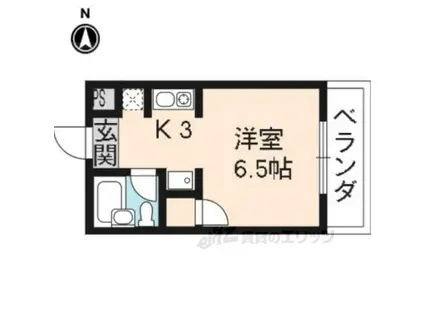 メゾンドムラジⅢ(1K/1階)の間取り写真