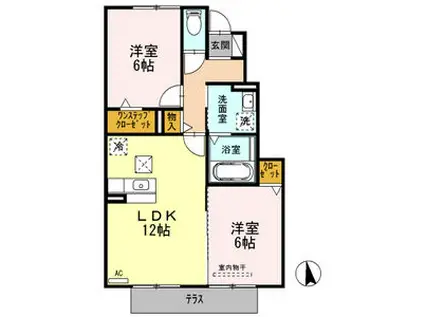 イストワール(2LDK/1階)の間取り写真