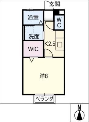 メゾンYOU 垂水(1K/2階)の間取り写真
