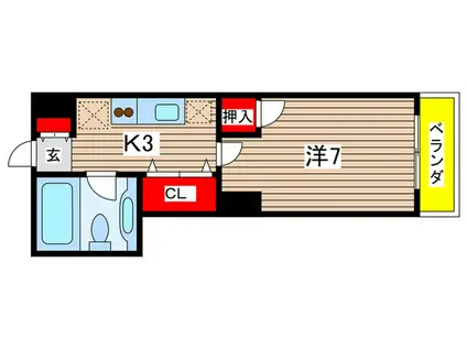 第3森下ビル(1K/2階)の間取り写真