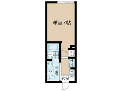 フェリーチェ桜上水A(1K/2階)の間取り写真