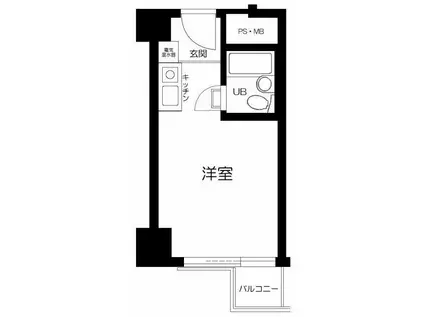 日本橋サマリヤシティハイツ(ワンルーム/3階)の間取り写真