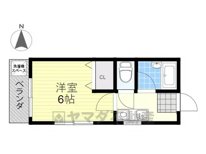 ヒロサワビル(1K/2階)の間取り写真