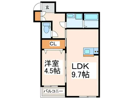 YSスクエア光の森(1LDK/1階)の間取り写真