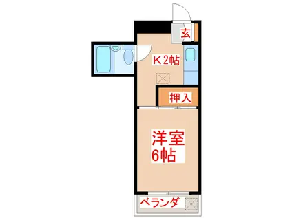 全警ビル(1K/3階)の間取り写真