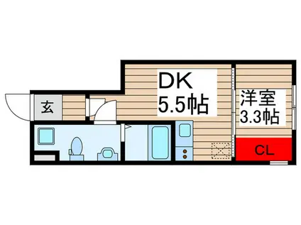 GIORNO八柱(1DK/1階)の間取り写真