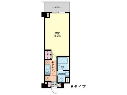 エスティメゾン代沢(1K/1階)の間取り写真