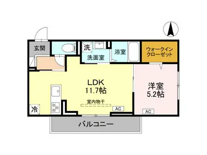 ノーブルトーン(1LDK/3階)の間取り写真