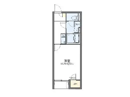 サニーヒルズ B(1K/1階)の間取り写真