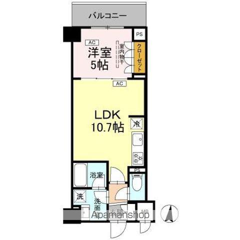 ロイジェント潮見(1LDK/1階)の間取り写真