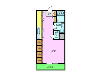 ZETTERマンション(1K/3階)の間取り写真