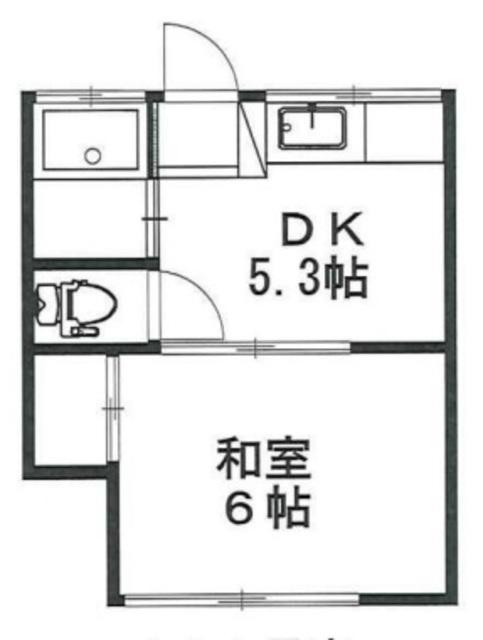 イーストコーポ(1DK/1階)の間取り写真