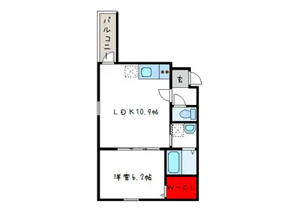 フジパレス花園中央公園南I番館(1LDK/3階)の間取り写真