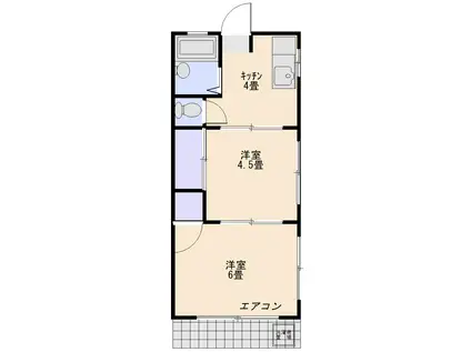 メイプルハイム平和台(2K/3階)の間取り写真