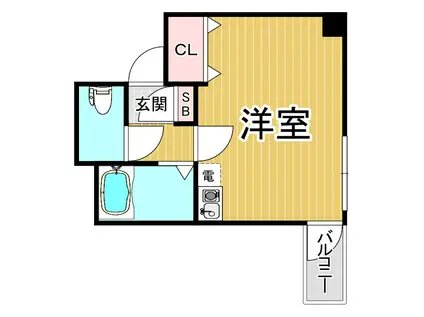 クリスタル大崎(ワンルーム/5階)の間取り写真