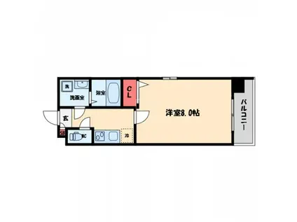 WENS東心斎橋(1K/2階)の間取り写真