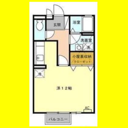 ルミエール(ワンルーム/2階)の間取り写真