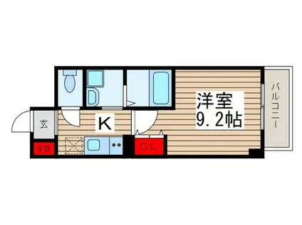 入谷さくらさくレジデンス(1K/3階)の間取り写真