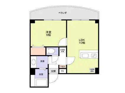 ザ・コート静(1DK/3階)の間取り写真