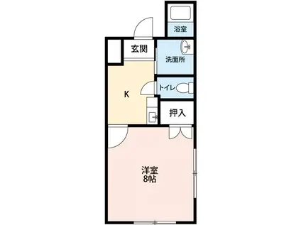 シャトー葵(1K/2階)の間取り写真