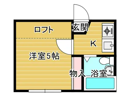 COMODOミカサ(1K/2階)の間取り写真