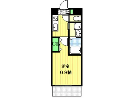 THE UPPER HOUSE(1K/2階)の間取り写真
