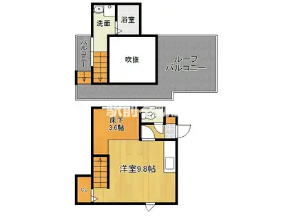 MAISONETIC PARK PLAC(ワンルーム/2階)の間取り写真