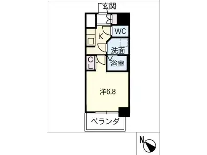 CK-RESIDENCE野並駅前(1K/2階)の間取り写真
