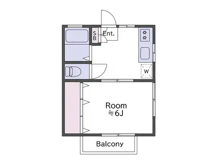 メゾン小出(1DK/1階)の間取り写真