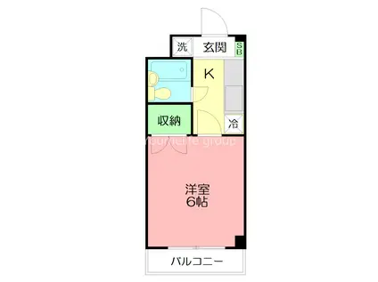 グリーンハイム片岡(1K/2階)の間取り写真