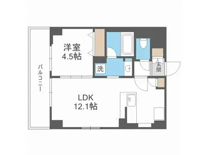ARME梅田(1LDK/9階)の間取り写真