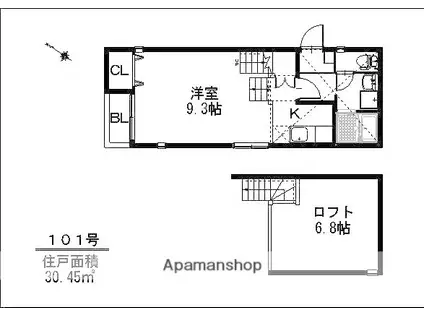 EL POLESTAR II (1K/1階)の間取り写真