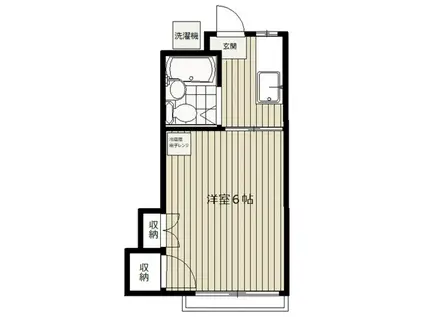 ケーアイハウス(1K/2階)の間取り写真
