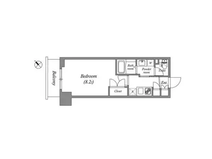 GRAN PASEO新宿余丁町 グランパセオ新宿余丁町(1K/2階)の間取り写真
