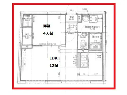 東京メトロ千代田線 町屋駅 徒歩10分 5階建 築8年(1LDK/2階)の間取り写真