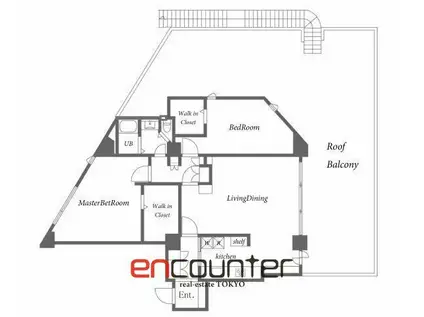 ヒルサイドレジデンス(2LDK/3階)の間取り写真