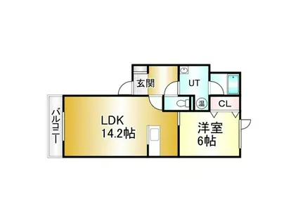 ESTANCIAI(1LDK/2階)の間取り写真