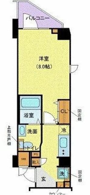 LEXE文京白山(1K/3階)の間取り写真