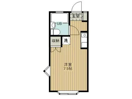 メゾン片倉(1K/1階)の間取り写真