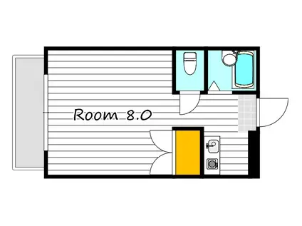 ファイブ南方(1K/3階)の間取り写真