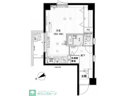 メインステージ野方駅前(ワンルーム/4階)の間取り写真