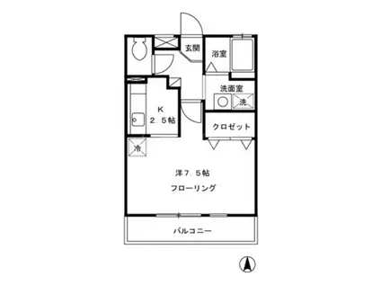 リヴェールNF小杉A棟(1K/3階)の間取り写真