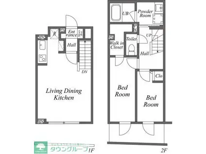 ユーレジデンス下北沢(2LDK/B1階)の間取り写真