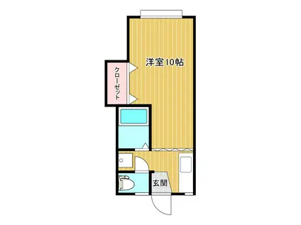 デゥヌゥ(ワンルーム/1階)の間取り写真